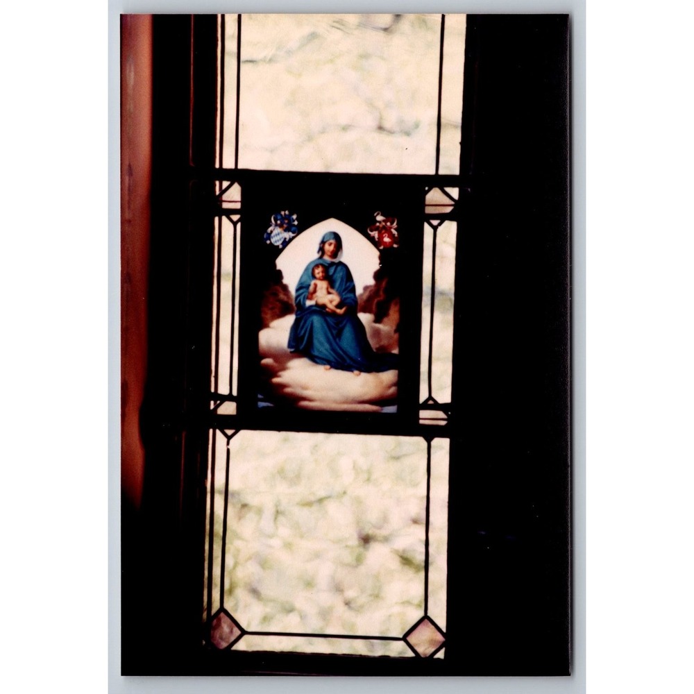 Neuschwanstein Castle Stained Glass Chapel Photograph Vintage Religious Art